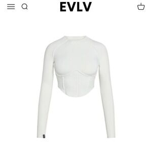 EVLV White Performance Crop Top